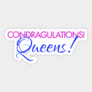 Condragulations Queens Sticker